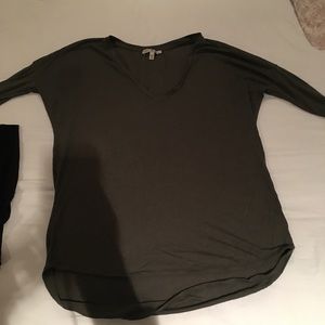 Olive green 3/4 sleeve t shirt